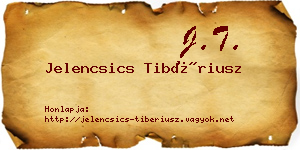 Jelencsics Tibériusz névjegykártya